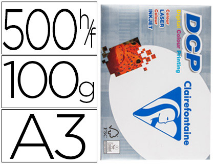 500h papel fotocopiadora Clairefontaine DCP A3 100g/m²